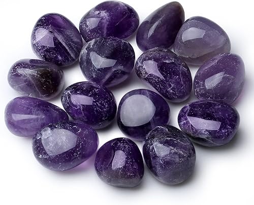 MAIBAOTA Cristal de amatista, cristales curativos naturales pulidos a granel, piedras de equilibrio energético, piedras preciosas de cristal,