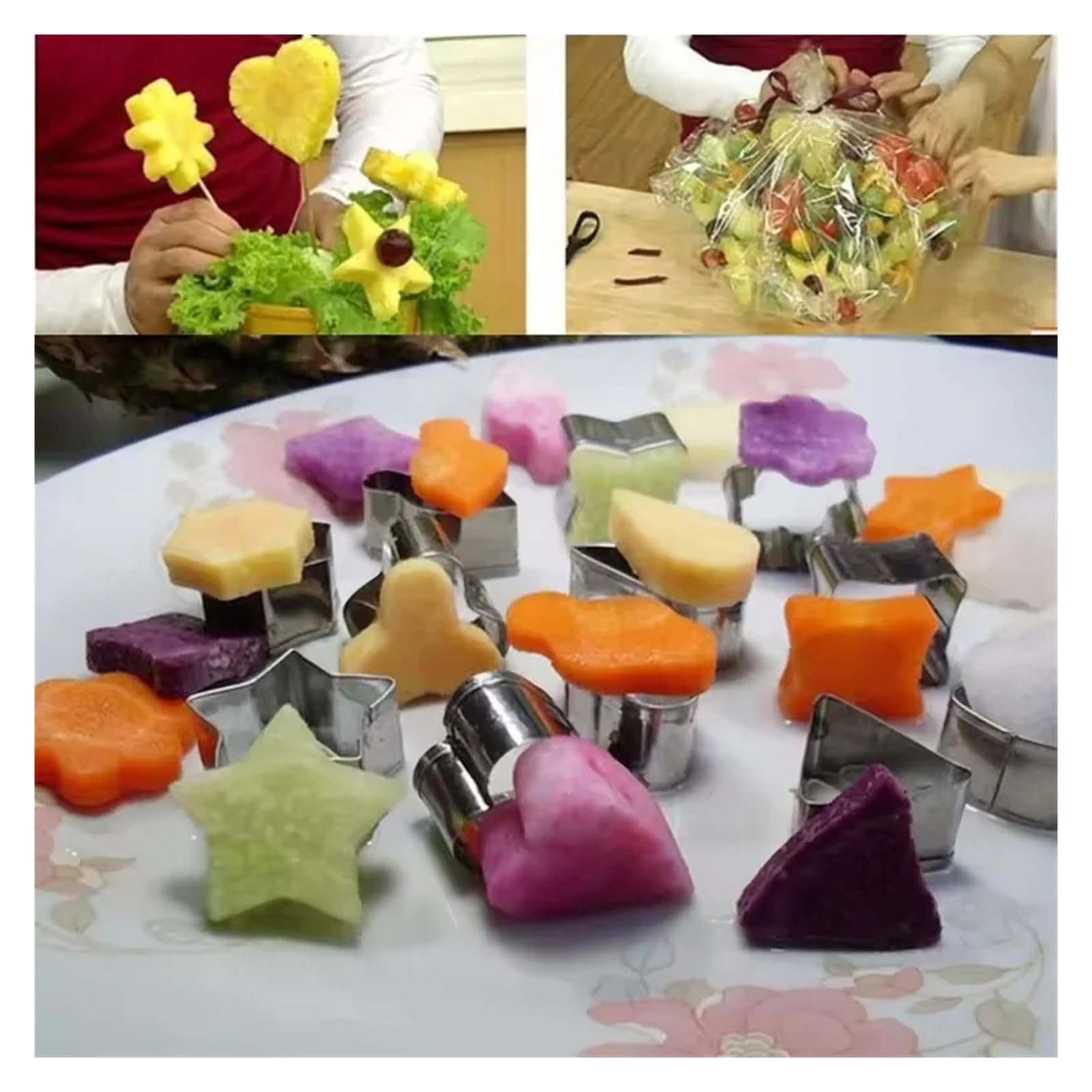 3 Größe Edelstahl Herz Blumen Form Kekse Ausstecher Fondant Kuchen Werkzeuge Form Küche Keks Sandwich Formen Backenwerkzeuge(3Pcs Heart)