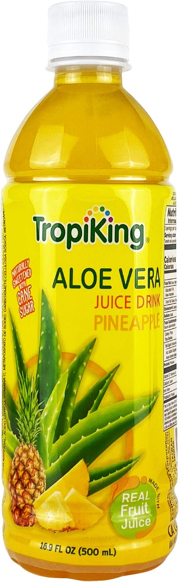 Tropiking Pineapple and Aloe Vera Juice Drink, 16.9-Ounce (Pack of 24)