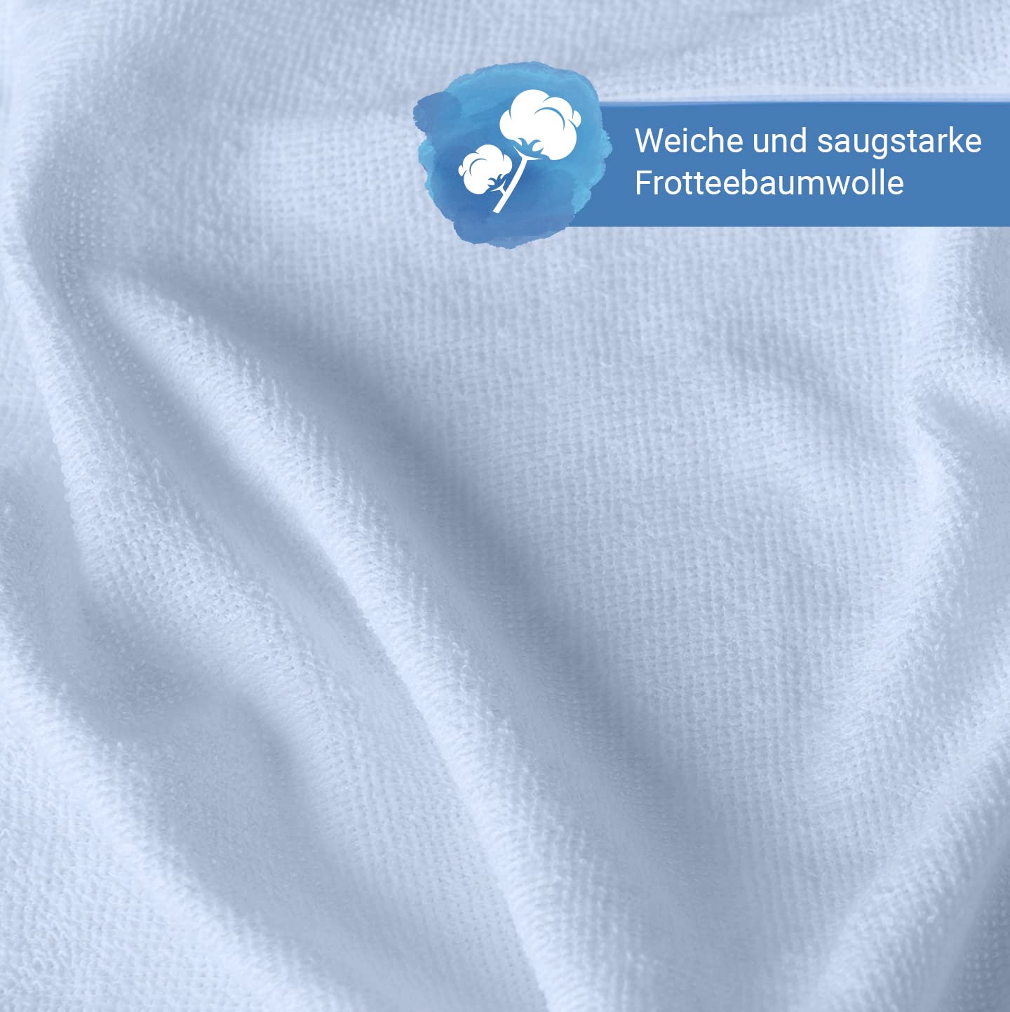 Velfont Housse de matelas élastique en éponge Bleu clair 140 x 200 cm bleu