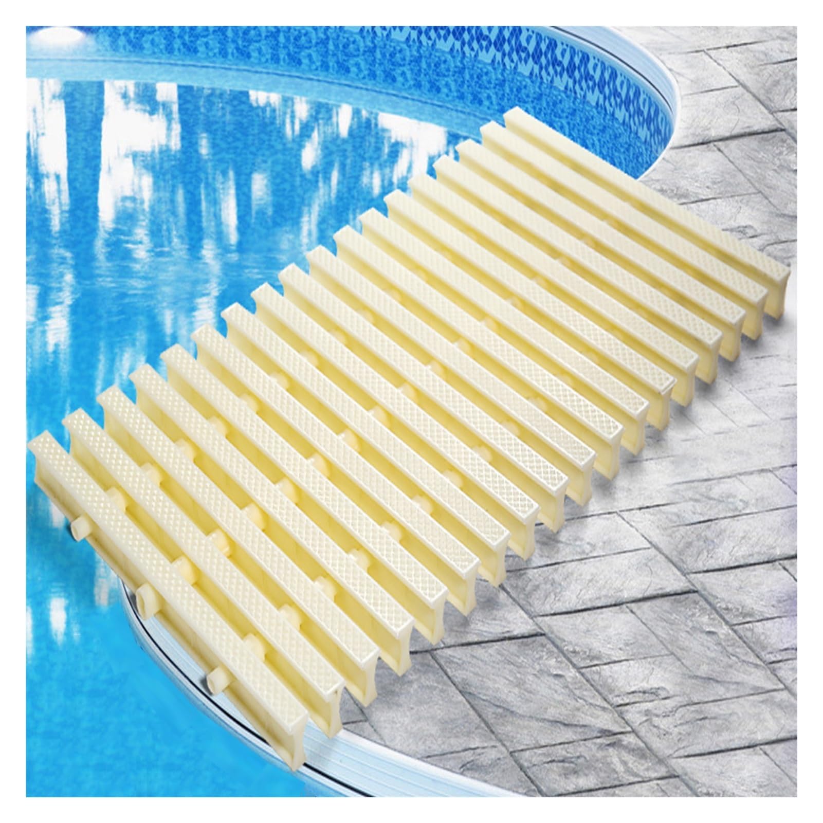 Grille d'égout de piscine antidérapante et résistante aux charges