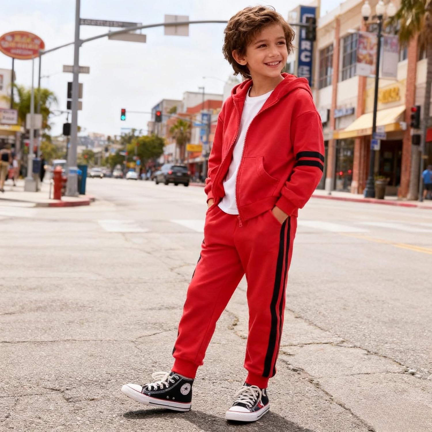 Boys Clothes 2 Piece Sweatsuit Set Zip Up Hoodie Sweatshirt and Pants Kids Boys Fall Winter Outfits Size 6-13 Years - Image 6