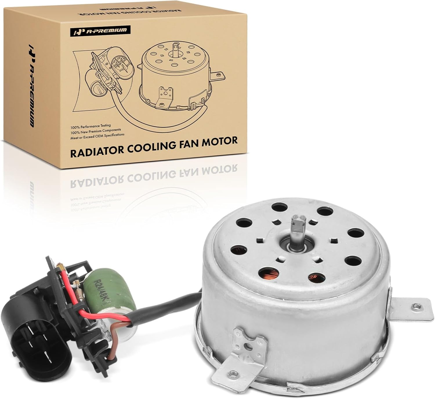 A-Premium Engine Radiator Cooling Fan Motor Compatible with Chevrolet Models - Sonic 2012-2020, 1.4L, Automatic transmission - Replace# 95018604