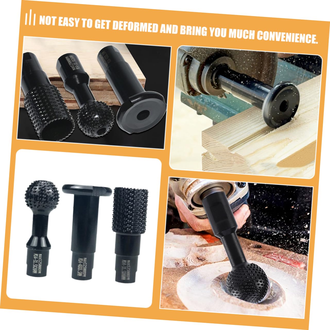 Kit De Brocas Carpintería Cortador Angular y Herramienta Rotativa Para Tallar Madera Resistente Altas Temperaturas y Corte Preciso Sin Rebabas