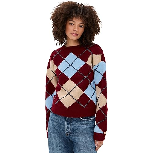 English Factory Women's Argyle Sweater