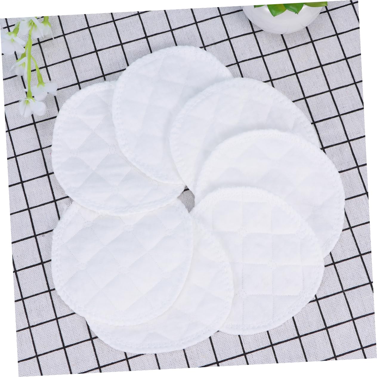 Abaodam 60piezas Almohadillas De Lactancia De Algodón Absorbentes y Lavables Discos Impermeables para Lactancia Protección Fugas para Mujeres Almohadillas Reutilizables para Amamantar