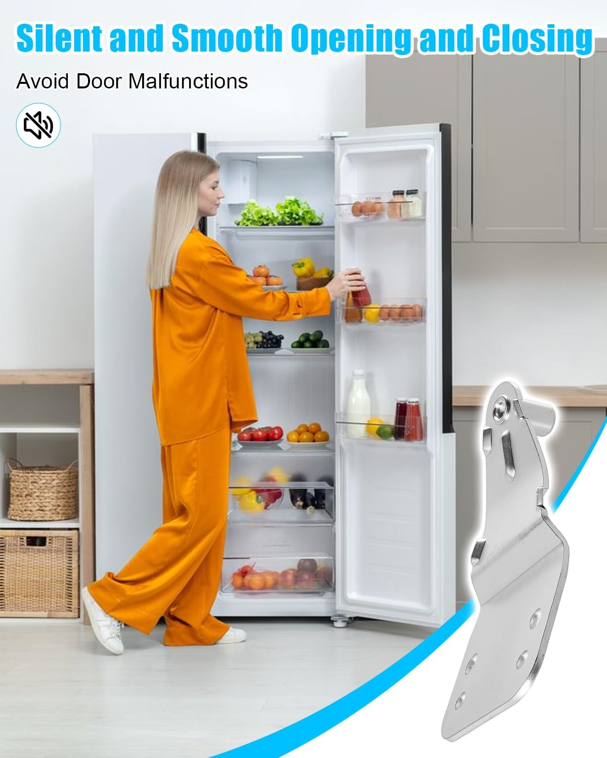 240313703 Refrigerator Door Hinge Bracket Compatible with Frigidaire Kenmore Electrolux, Durable Refrigerator Hinge Replaces 240313701 240313702 1796817