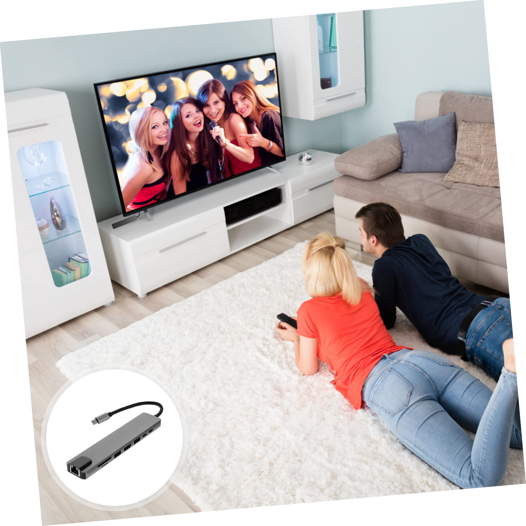OSALADI 3pezzi Docking Station Usb-c Compatta Con Uscita Adattatore Pratico Per Computer e Laptop Connettività Facile Driver