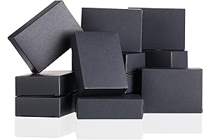 Gersoniel 100Pcs Kraft Black Soap Boxes No Window