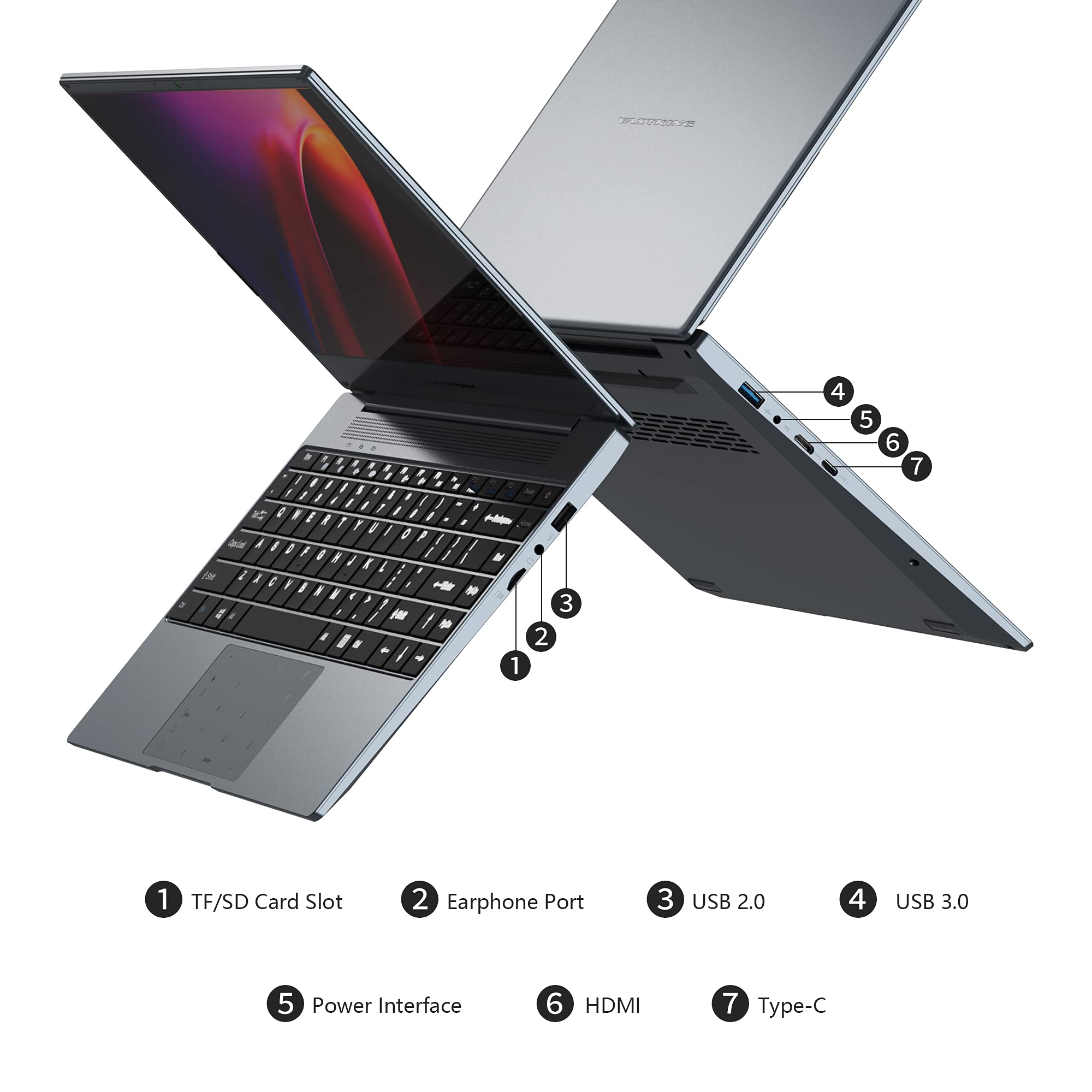 Amazon.com: Vastking 14 吋Windows 10 筆記型電腦,8GB RAM 256GB SSD