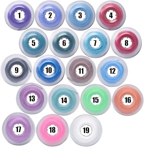 ANNWAH Llaves de ortodoncia coloridas dentales, cadenas de goma dentales para frenos, cadenas de potencia para tratamiento de ortodoncia (corto,