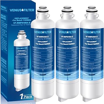 12033030 Replacement for Bosch Water F Ilter - Compatible with BORPLFTR50, 11025825, BORPLFTR55, WFC100MF, B36CT80SNS, B36CL80ENS 3 PCS