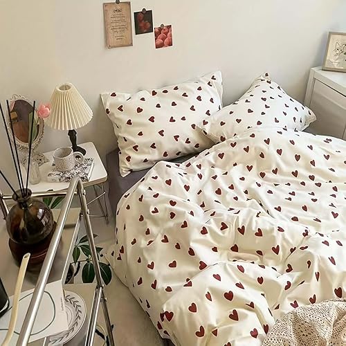 Miniatura 9 de Omelas - Juego de funda de edredón gris para niñas, tamaño individual, diseño de gatos encantadores que juegan con geometría rosa, colección de ropa