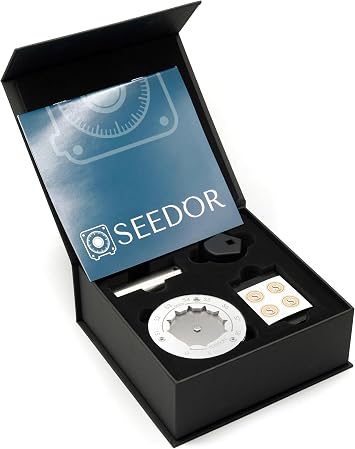 SEEDOR Safe Starter Kit Travel Edition   Bitcoin Steel Wallet, Seed Back-Up, Crypto Wallet, Recovery Phrase Offline Cold Storage, compatible with Hardware Wallets like Coldcard, Ledger, Trezor