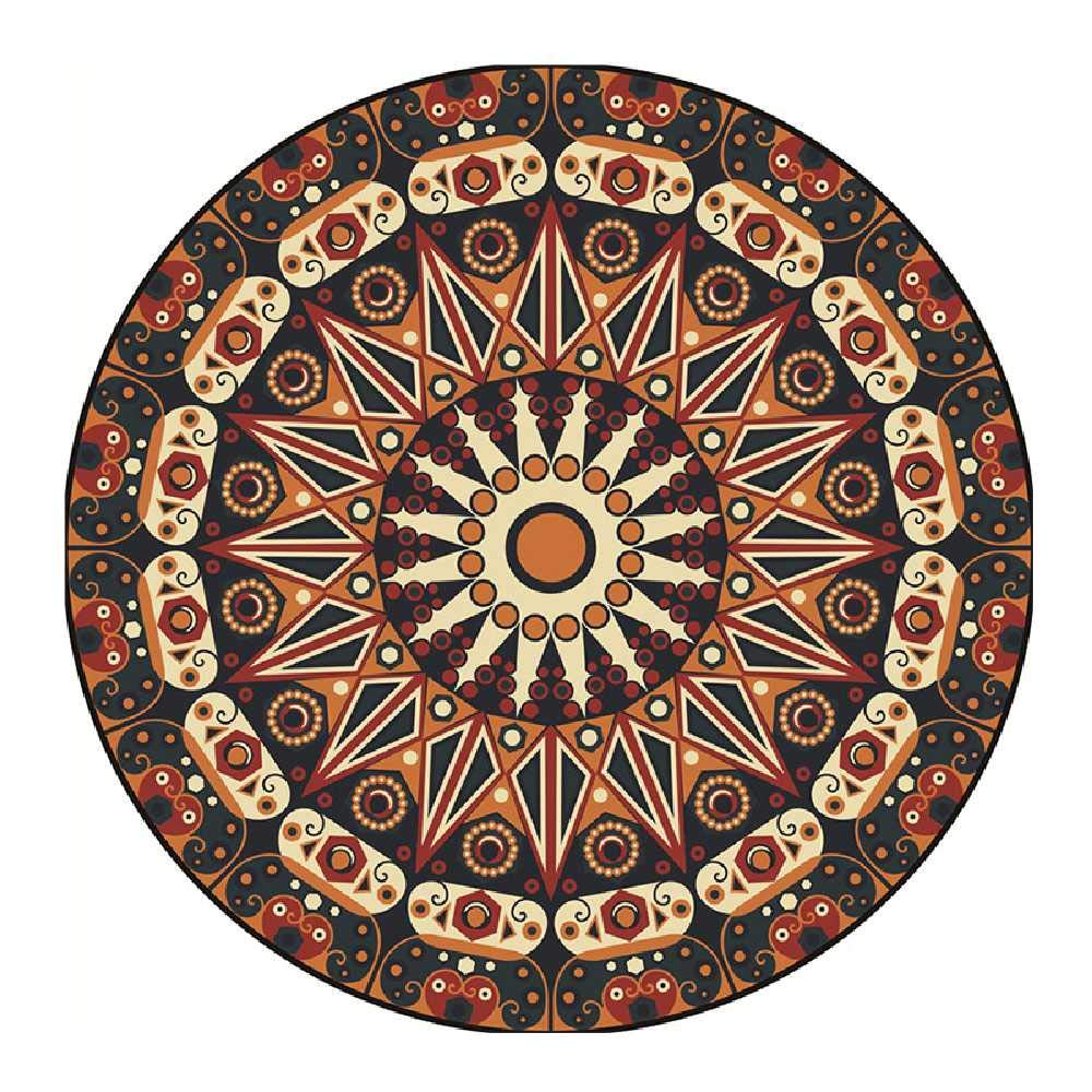 Tapis national rond amérique du nord déco ethnique africaine pour panier 60cm