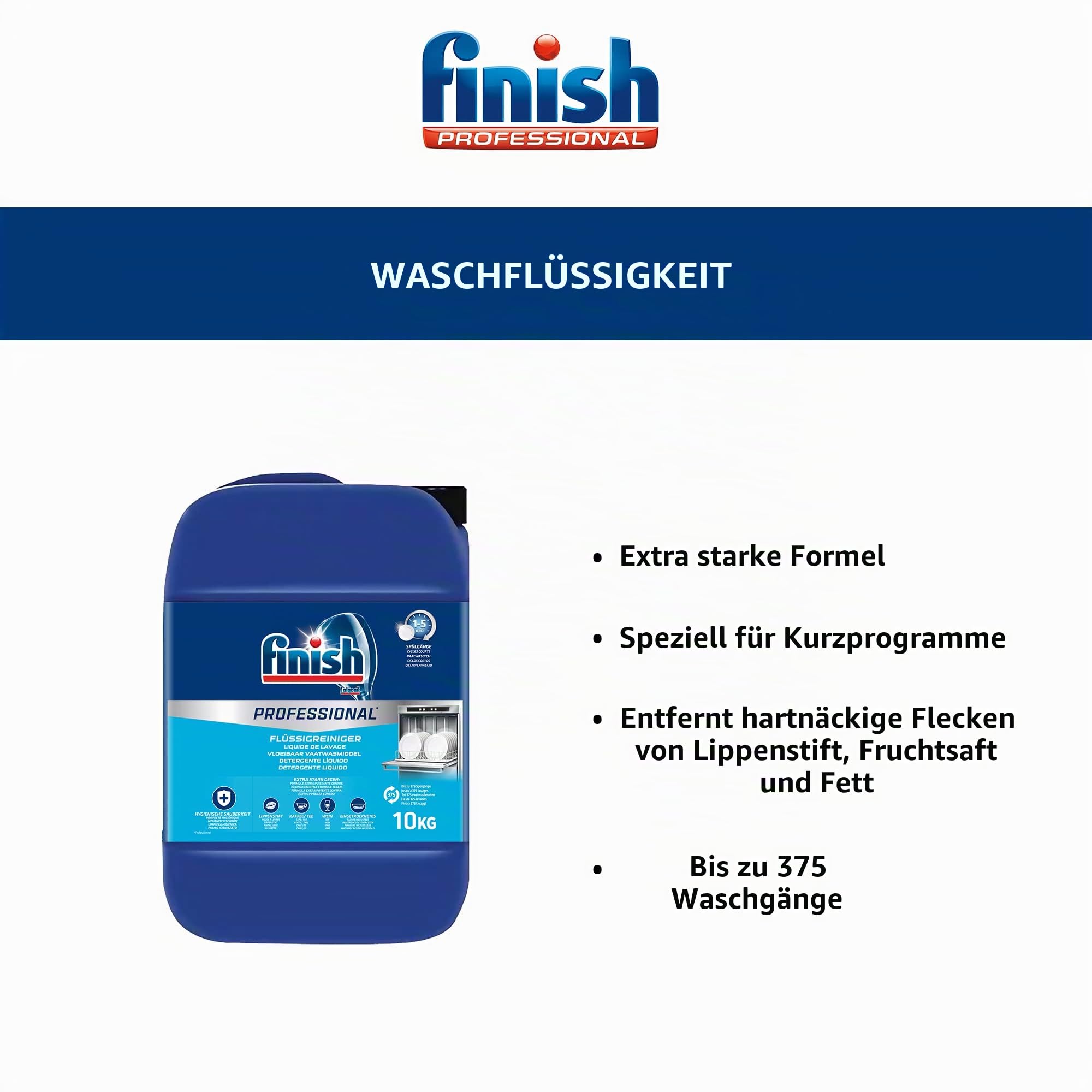 Finish Professionelle Flüssigkeit, 10 kg, blau