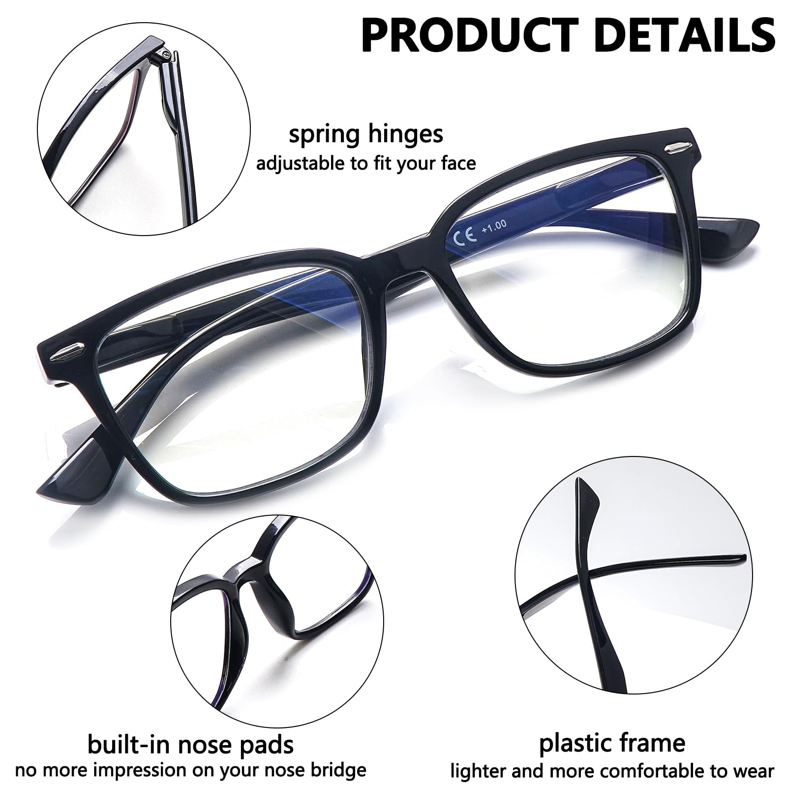 Progressive Multifokus-Lesebrille für Damen und Herren, blaues Licht, blockierende Multifokal-Computerlesebrille