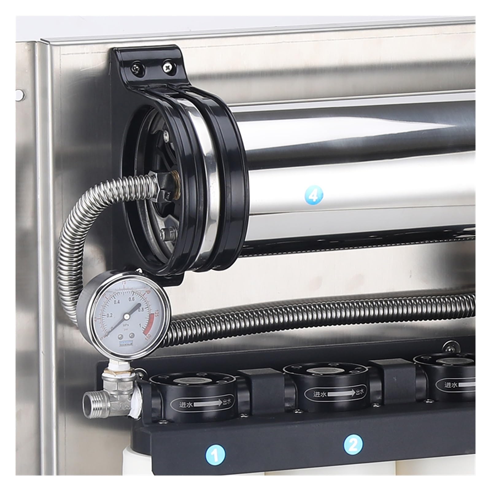 Ósmosis Inversa Doméstica, Purificador de Agua Comercial Filtro de Membrana de ultrafiltración de 5 etapas, Sistemas de Agua Máquina de Filtro de Agua UF de Acero Inoxidable 304