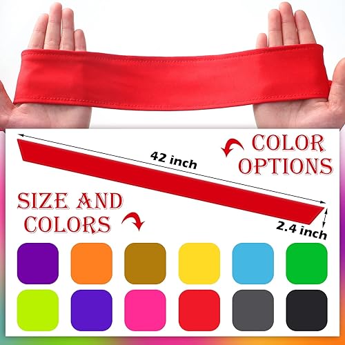 Miniatura 3 de Paquete de 12 diademas para hombres y mujeres, diademas de karate Ninja para niños, bandas elásticas ajustables, bandas elásticas para el sudor,