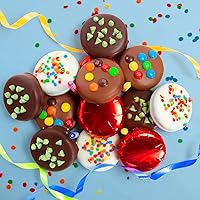 Vista 3 de A Gift Inside Caja de regalo de galletas de sándwich cubiertas de chocolate de lujo para cumpleaños