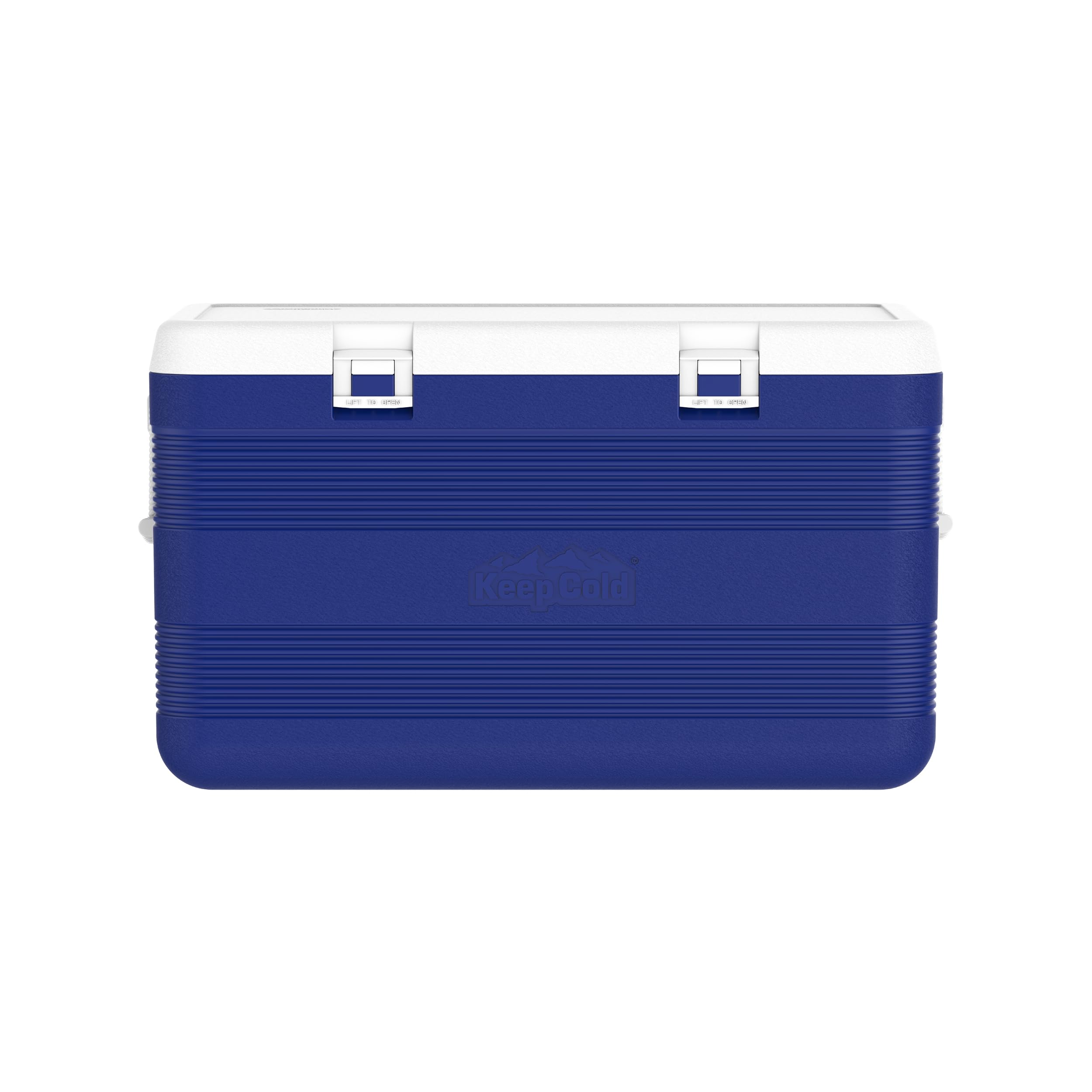 Duramax Deluxe Hochleistungs-Kühlbox 100L mit PU-Isolierung, Kühlbox mit ergonomischen Griffen, Blau