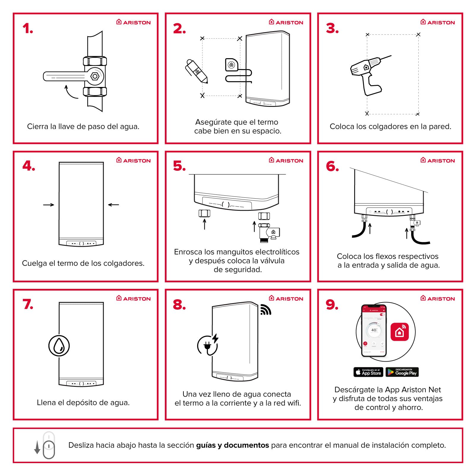 Ariston Velis Pro Wifi (ex.DUO 5 Fleck)- Thermos elettrico da 30 litri a basso consumo multiposizione, scaldabagno elettrico piatto con ECO-EVO 55,7x27,5x51,1, installazione in Spagna