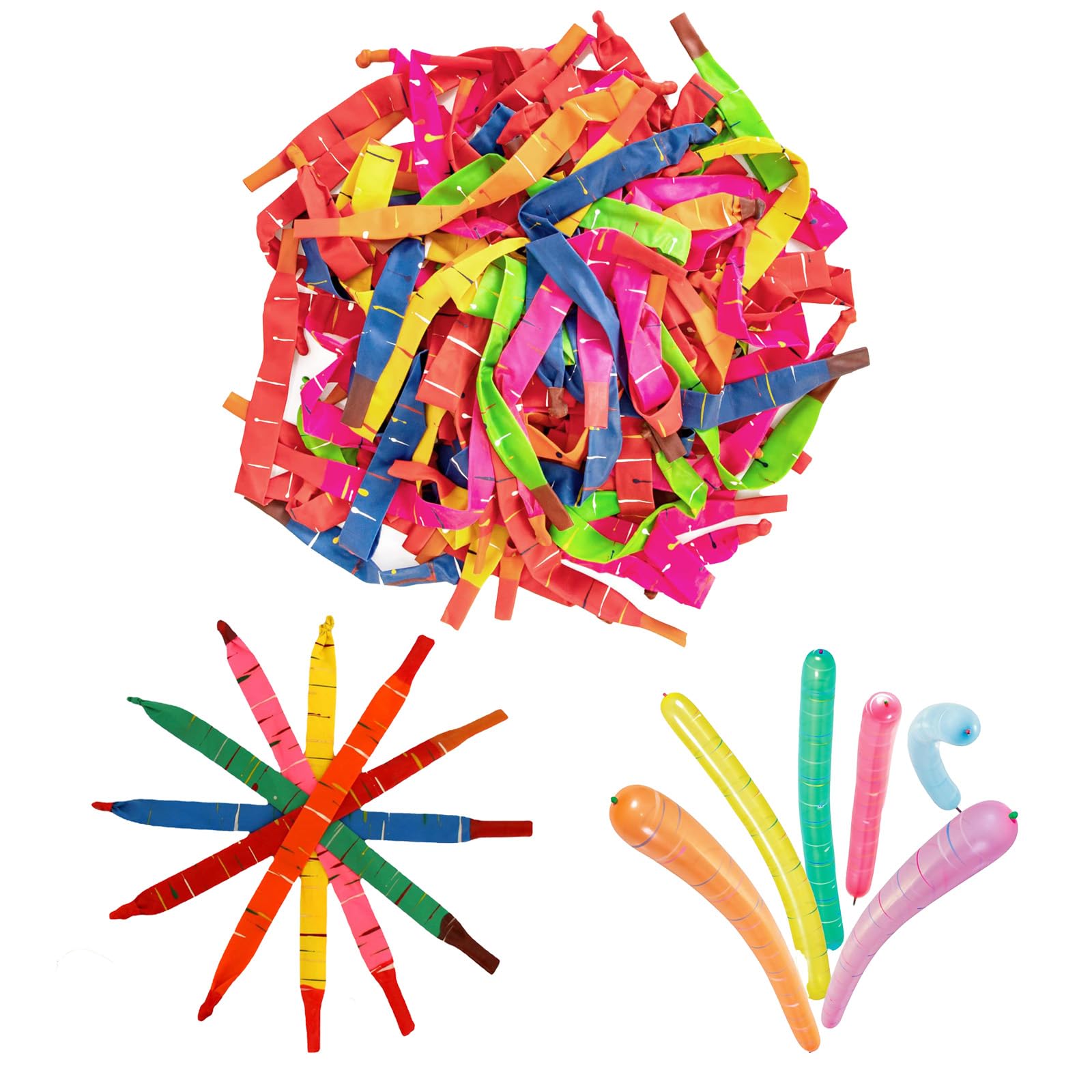 100pk Flying Rocket Balloons Assorted Colours, Flying Balloons, PartyBalloons Whistling Balloons.Party Bag Fillers for Kids,Noisy Screaming Balloon LatexBalloon Celebration Rocket balloon toys