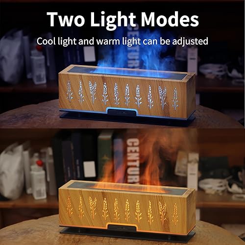 Miniatura 3 de Ankrs Flame Essential Oil Diffuser with Remote Control, Ultra-Quiet Air Diffuser for Aromatherapy, Waterless Auto-off Cool Mist Scent