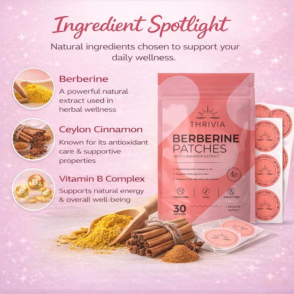 Amazon.com: Thrivia Berberine Patches for Weight Loss & Metabolic