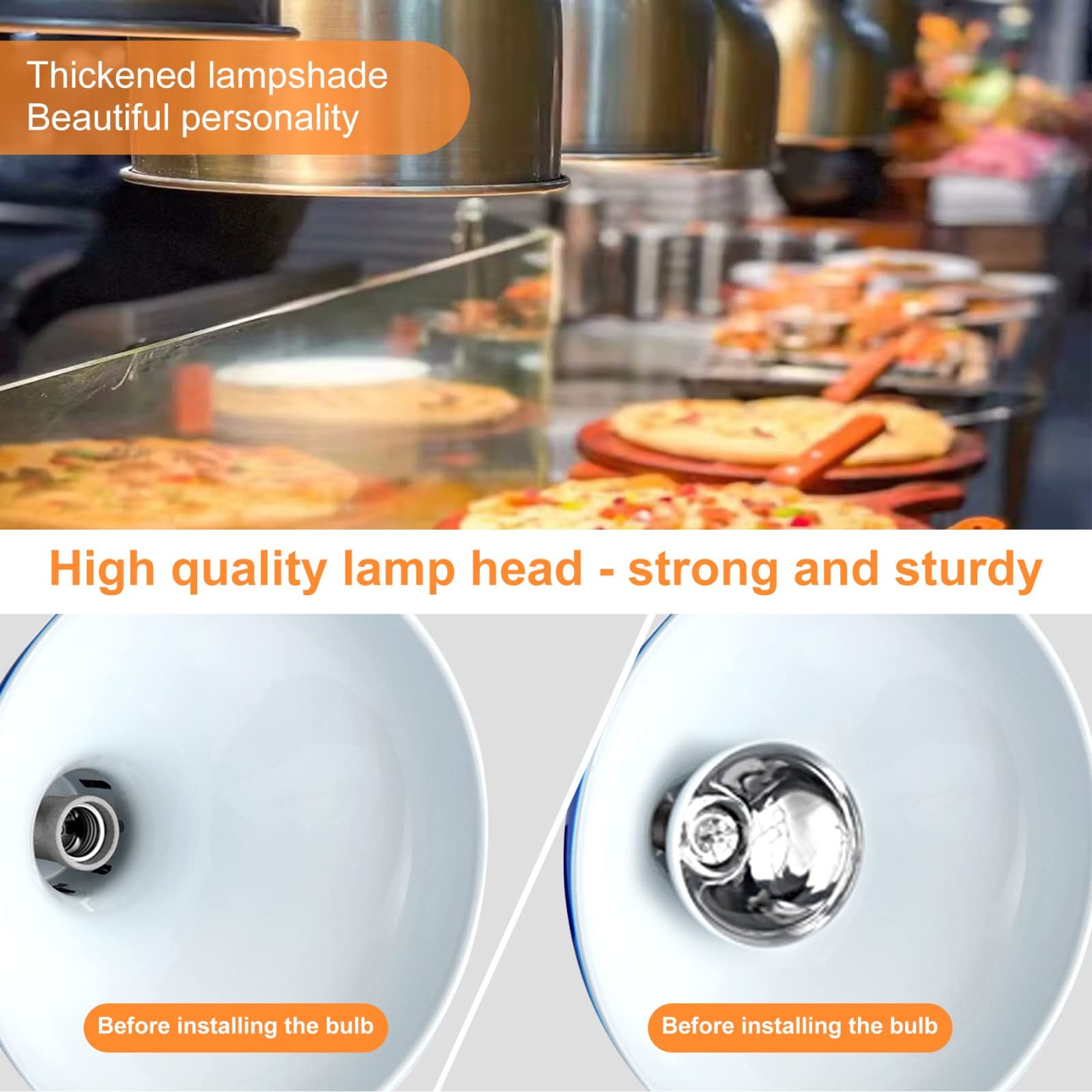 Lampe Chauffante Restaurant, Lampes Chauffantes pour Buffet Fêtes, Commercial Rétractable Lampe Chauffante avec Ampoule de 250W pour Réchauffer Les Aliments, Acier Inoxydable(Size:2pcs)
