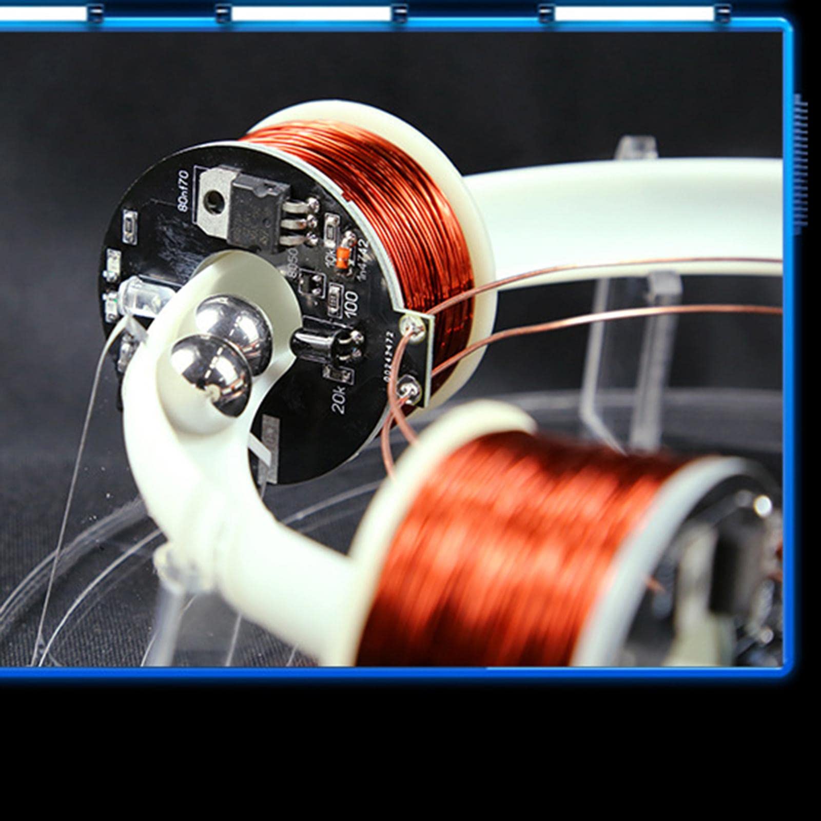 Ringbeschleuniger Experimentierset Physik DIY Magnetspielzeug Kreatives Wissenschaftsmodell Unmontierter Bausatz mit Innovativem Schaltkreis für Jugen, 6 Spule