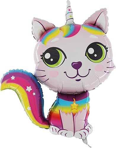 Toyland Globo de aluminio de unicornio arcoíris de 38 pulgadas - bebés llorones - rosa - decoraciones de fiesta