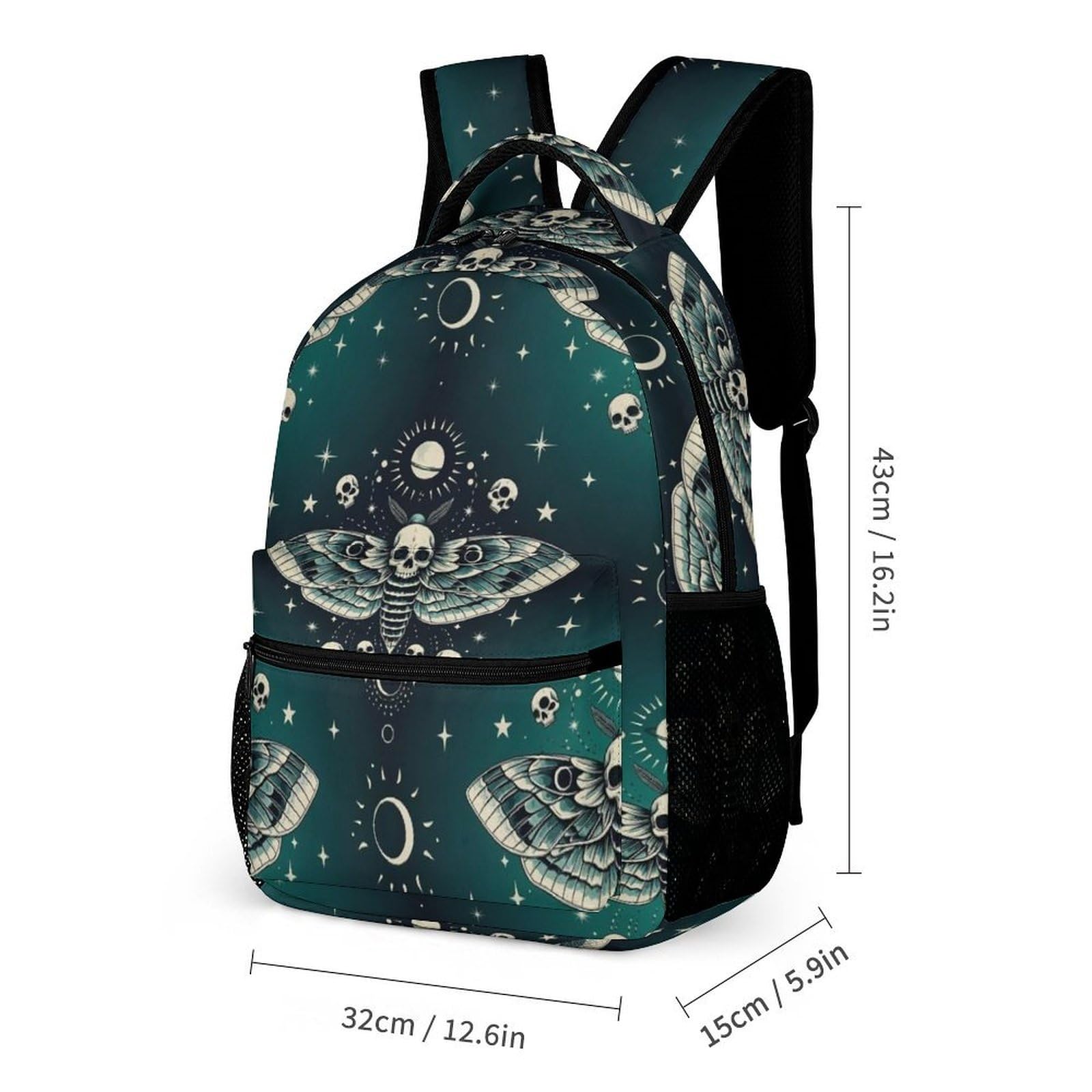 Sac à dos léger papillon (92) avec boîte à lunch, sacs de rangement, sac de jour et accessoires cosmétiques