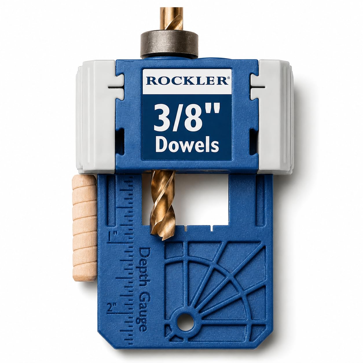 Rockler 3/8” Doweling Jig Kit w/Drill Bit & Stop Collar – Wood