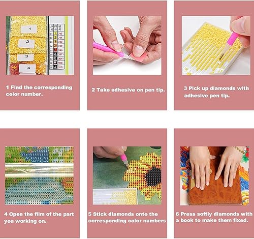 Miniatura 8 de SKRYUIE Kits de pintura de diamantes de animales 5D, kits de arte de diamantes para adultos, pingüinos de la Antártida, taladro redondo completo,