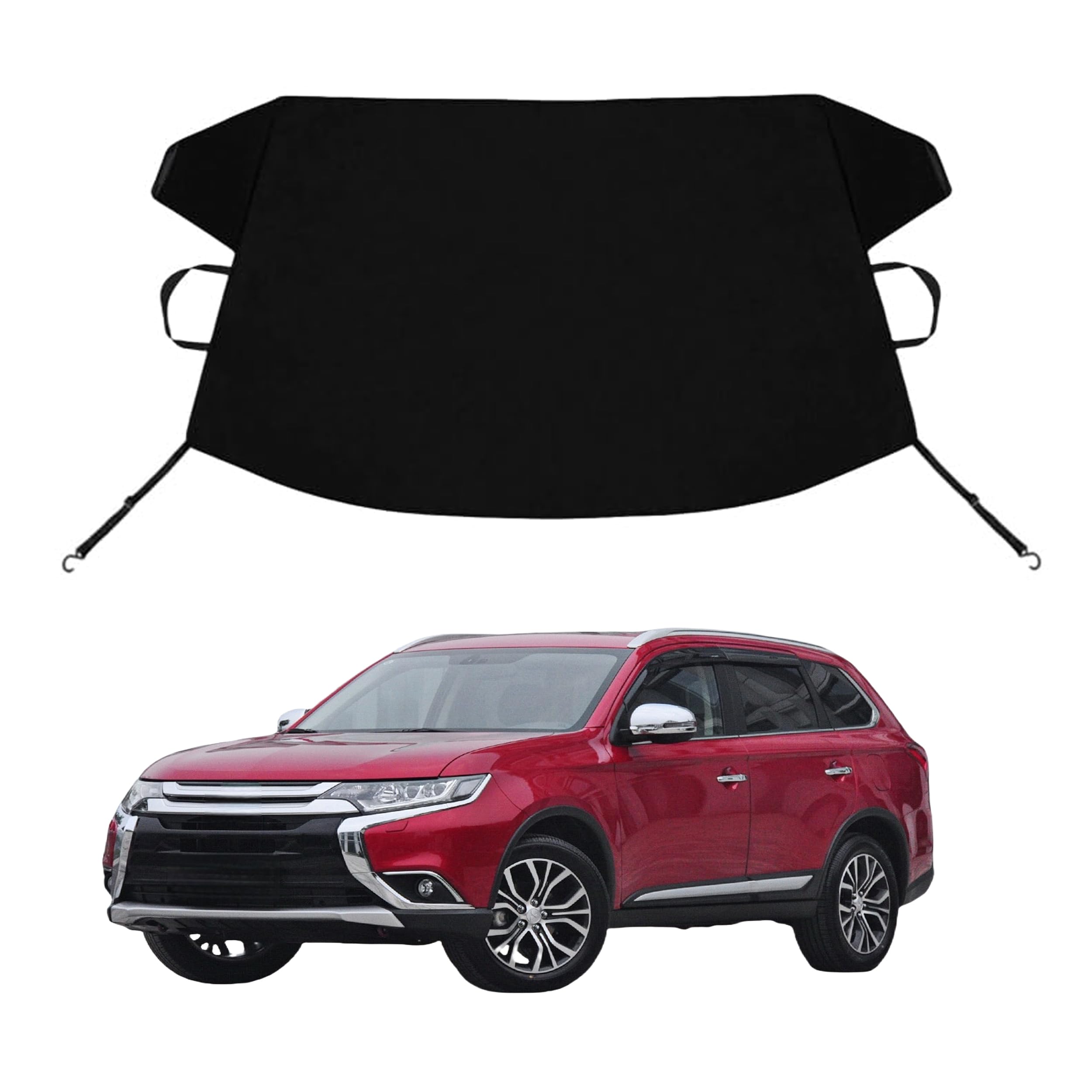 Outlander Custom Windshield Cover for Ice and Snow Mit-su-bishi Outlander Heavy Duty 600D Oxford Fabric Windshield Protector Fit Waterproof Frost Snow Cover Winter Car Accessories