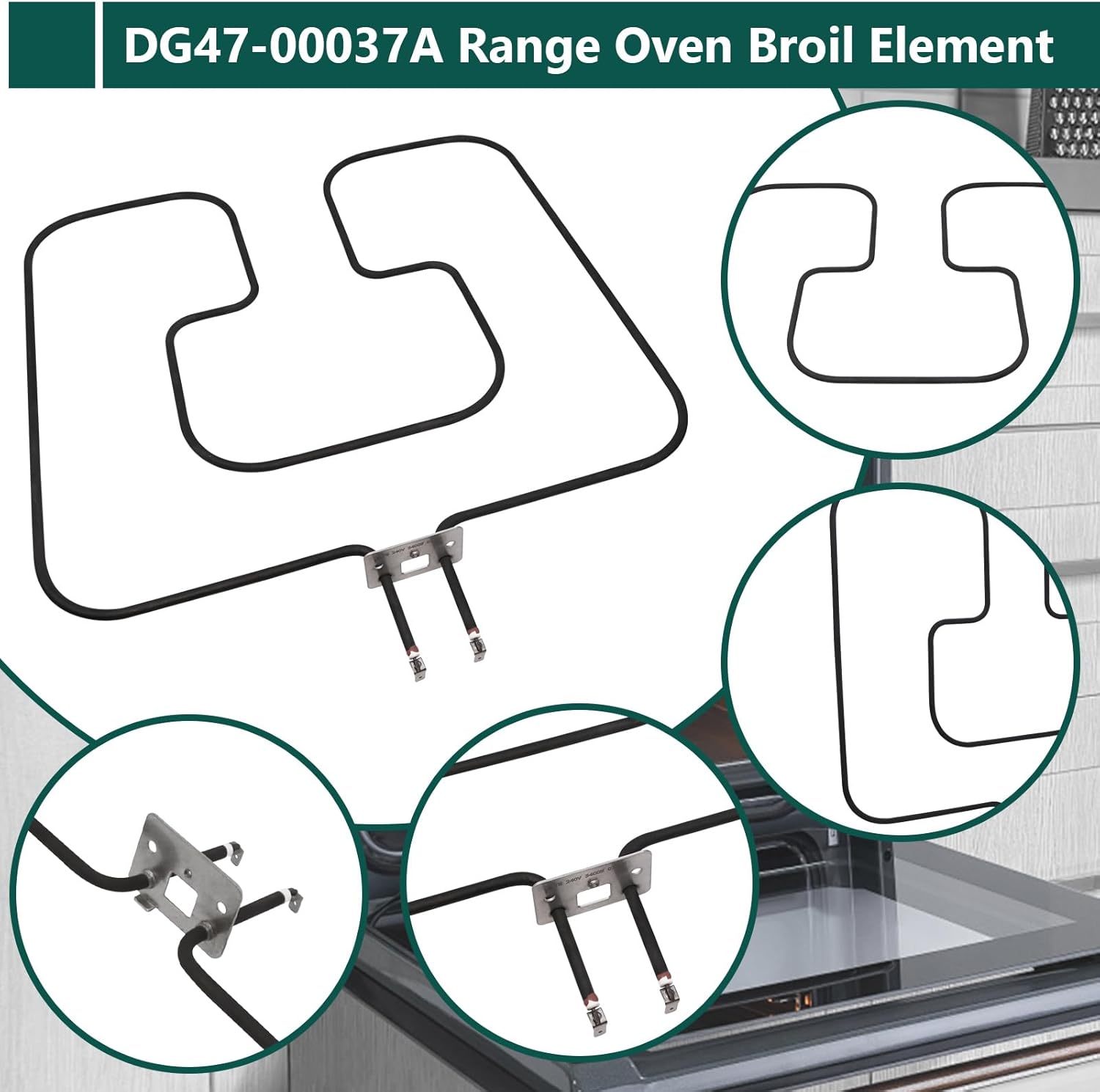 1PC DG47-00037A Range Oven Broil Element Compatible with Samsung Electric Freestanding Range Replace 2087536 AP4342874 PS4240835 EAP4240835
