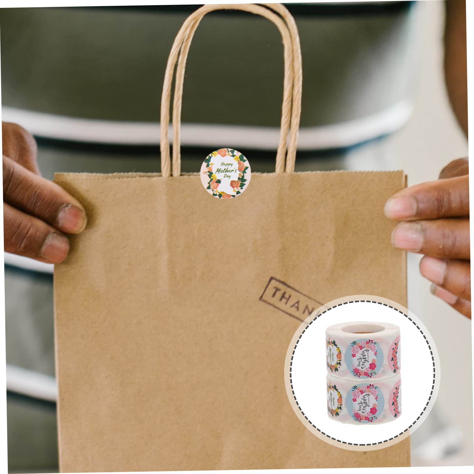 Lurrose 5 Set Adesivi Per La Festa Della Sacchetti Trasparenti Ringraziamenti Bomboniere Etichette Adesive Per Feste Con Logo Articoli Decorazioni Adesivi Per Buste 2 * 5