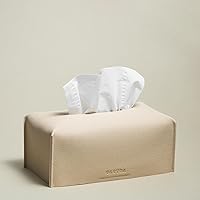 Vista 18 de OLETHA Cubierta Estética de Caja de Paños Rectangular, Titular de Paños Planos Medianos Rectangular, Textura Tejida, Taupe Claro