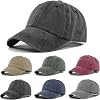 Cmonie 6 Pack Gorra de Béisbol Unisex Vintage Lavada de Algodón, Suave No Estructurada, Lisa, Talla Ajustable, Gorra de Papá 1