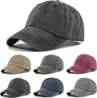 Cmonie 6-Pack Vintage Washed Cotton Dad Hats - Soft Unconstructed Unisex Baseball Caps, Adjustable Fit for Everyday Comfort