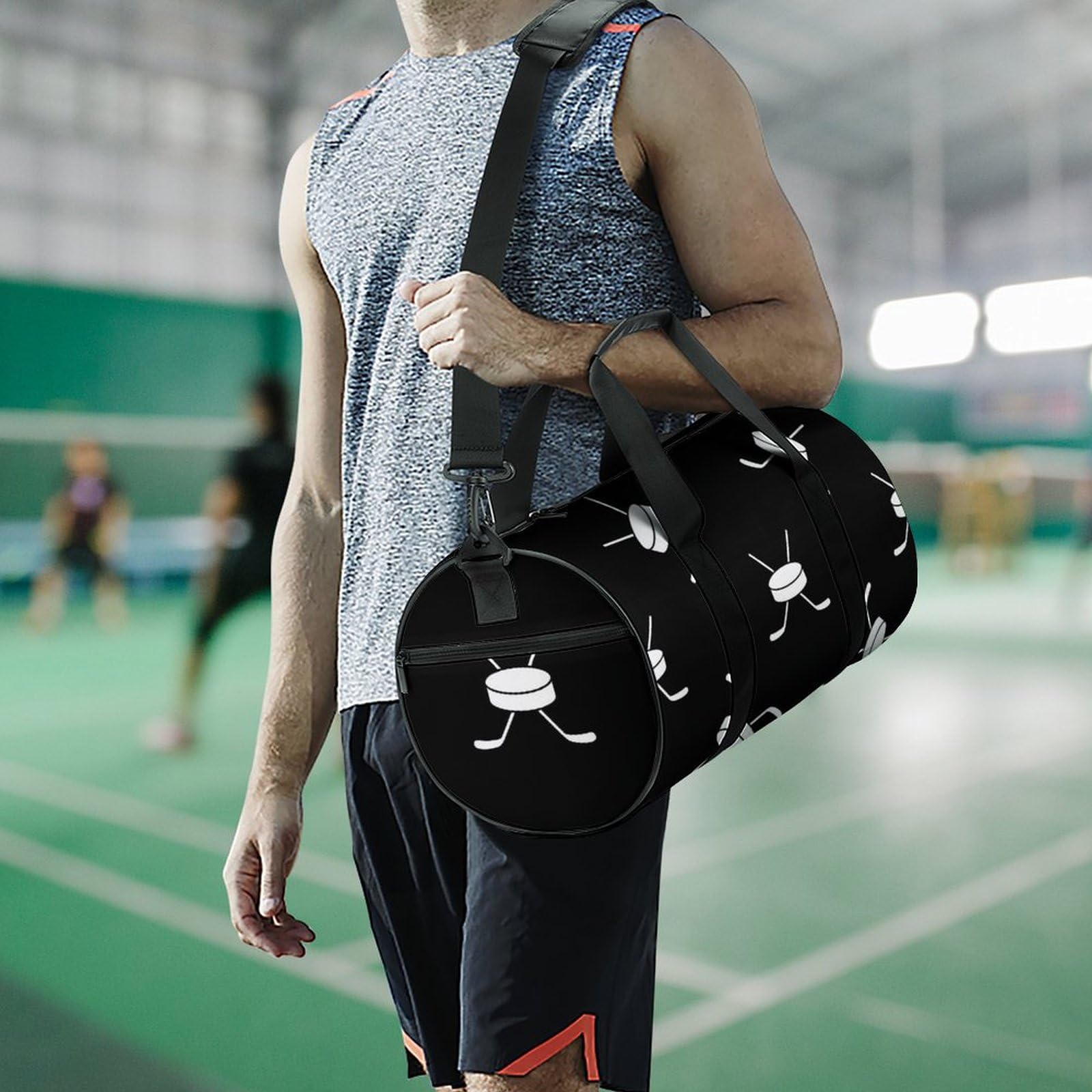 Hockey Sac De Sport Gym Sac De Voyage Sac Week-End Duffel Bag pour Camping Randonnée Voyage 45x23x23cm