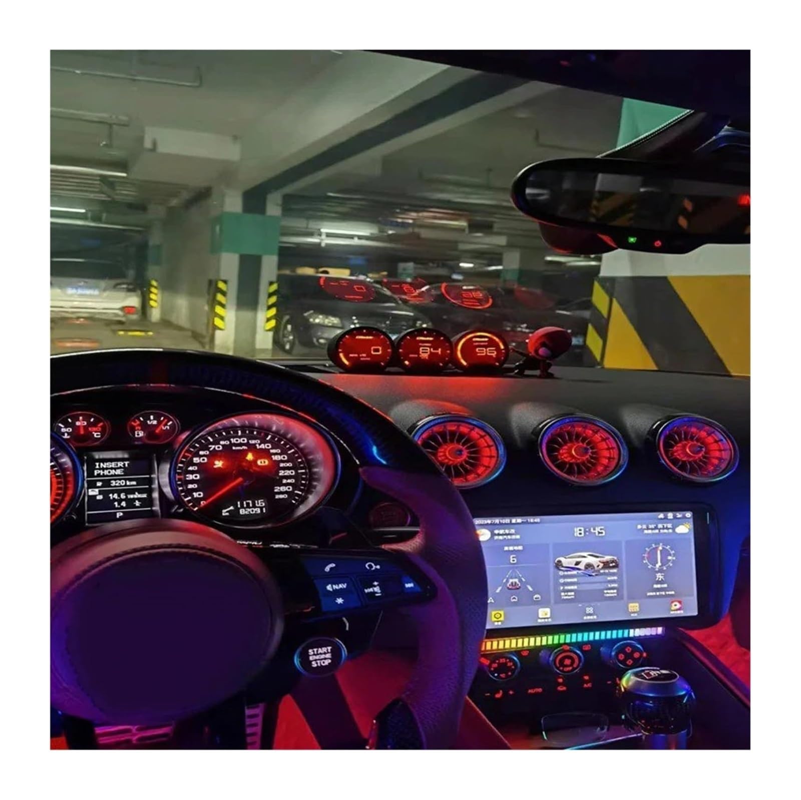 Auto Griglia Bocchette Aria Condizionata Per TT 2007 2008 2009 2010 2011 2012 2013 2014 Griglia Auto Con Bocchetta Di Ventilazione Per Aria Condizionata Cruscotto Anteriore A LED