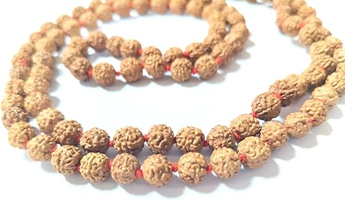 Miniatura 2 de Hitech - 108 cuentas Rudraksha Japa Mala – 36 pulgadas de largo – Tamaño de cuentas de 0.315 in (cuentas de oración para meditación) oración