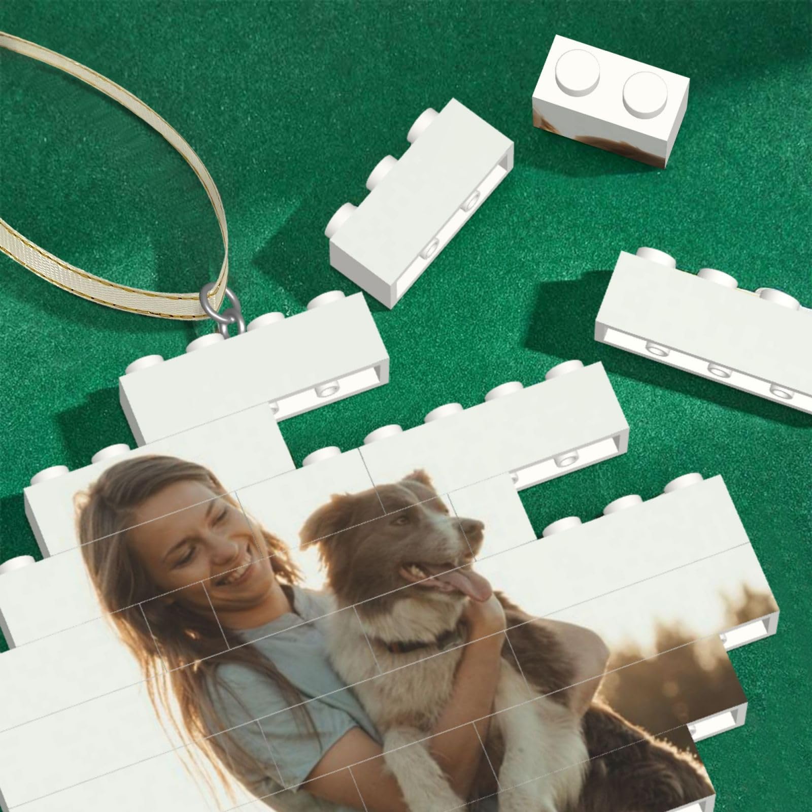 Photo Building Bricks Personalised Block Lozenge Shape Name Custom ...