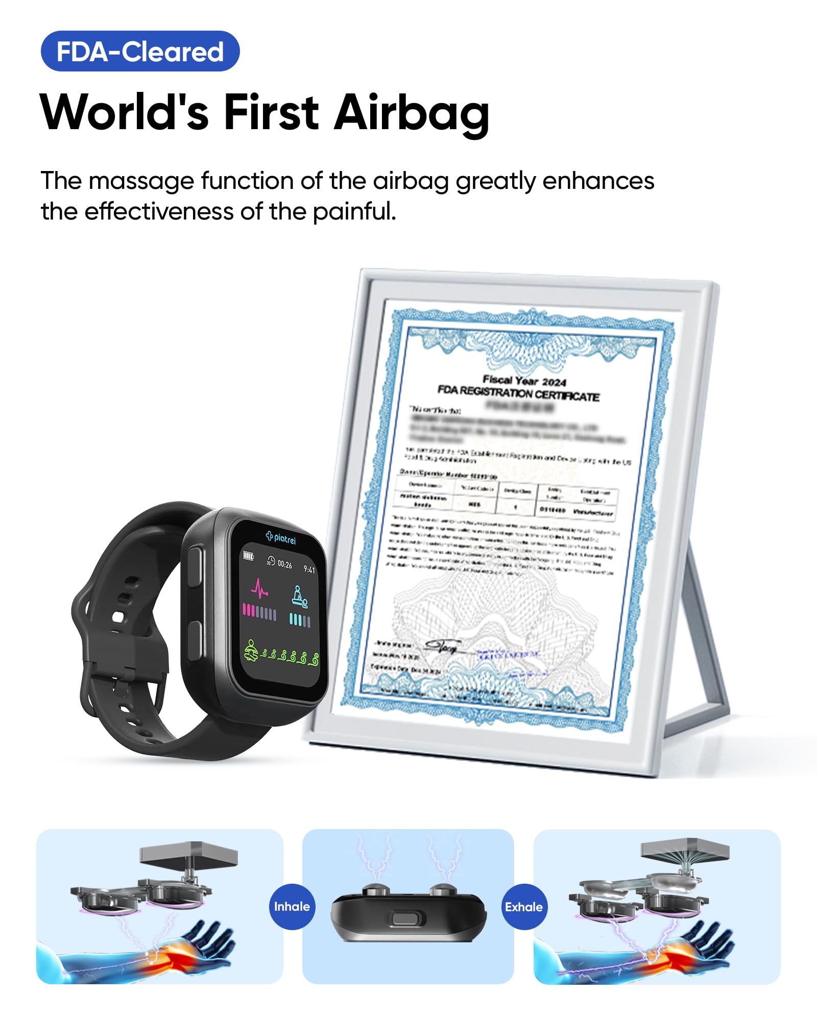 Piatrei Motion Sickness Bands: FDA-Cleared Airbag Anti  display picture 3