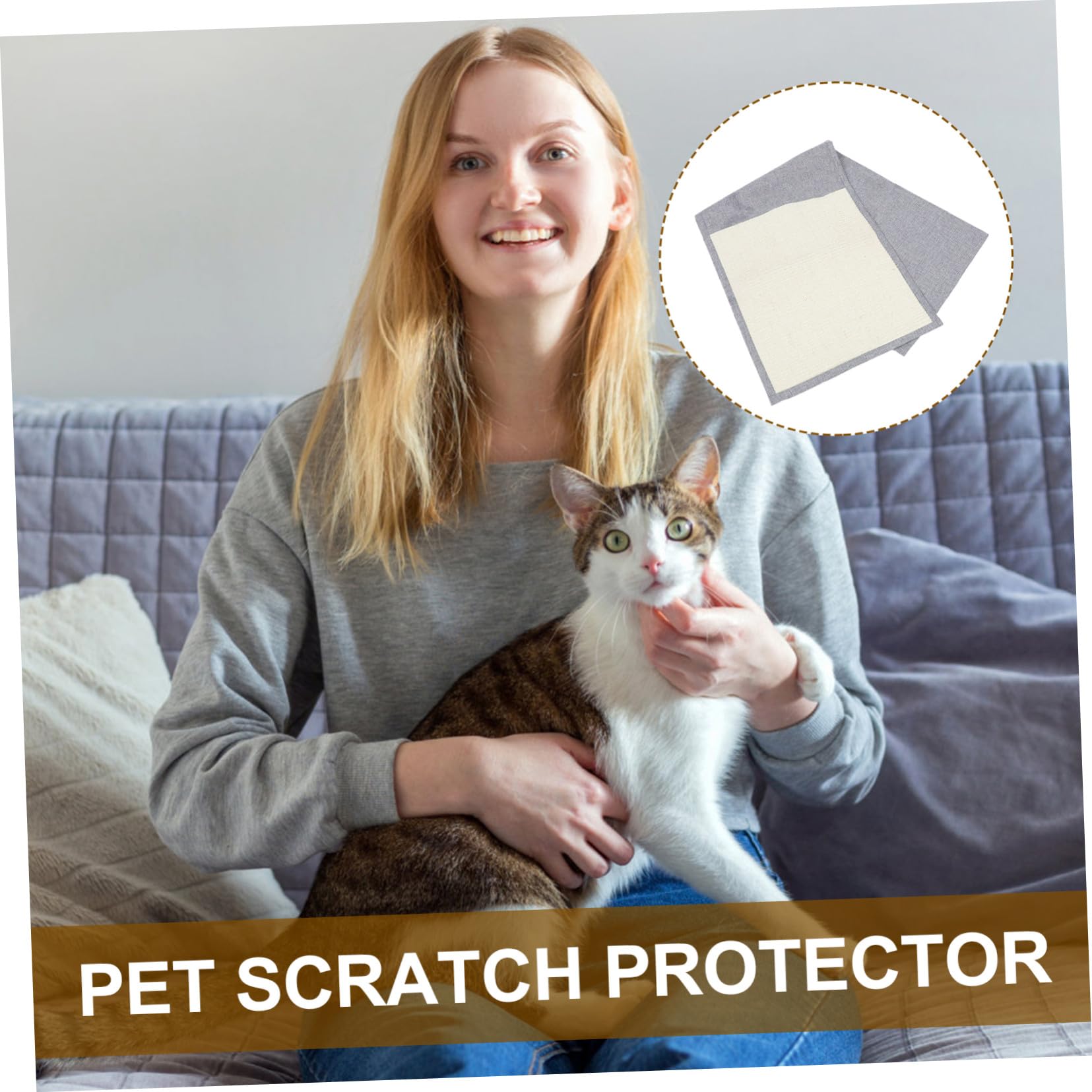 Funda de Sofá Antirayaduras para Gato, Protector de Reposabrazos de Sisal | Hogar y Oficina, Superficie de Sisal para Gatos, Uso en Reposabrazos y Protección Antirrayado del Sofá
