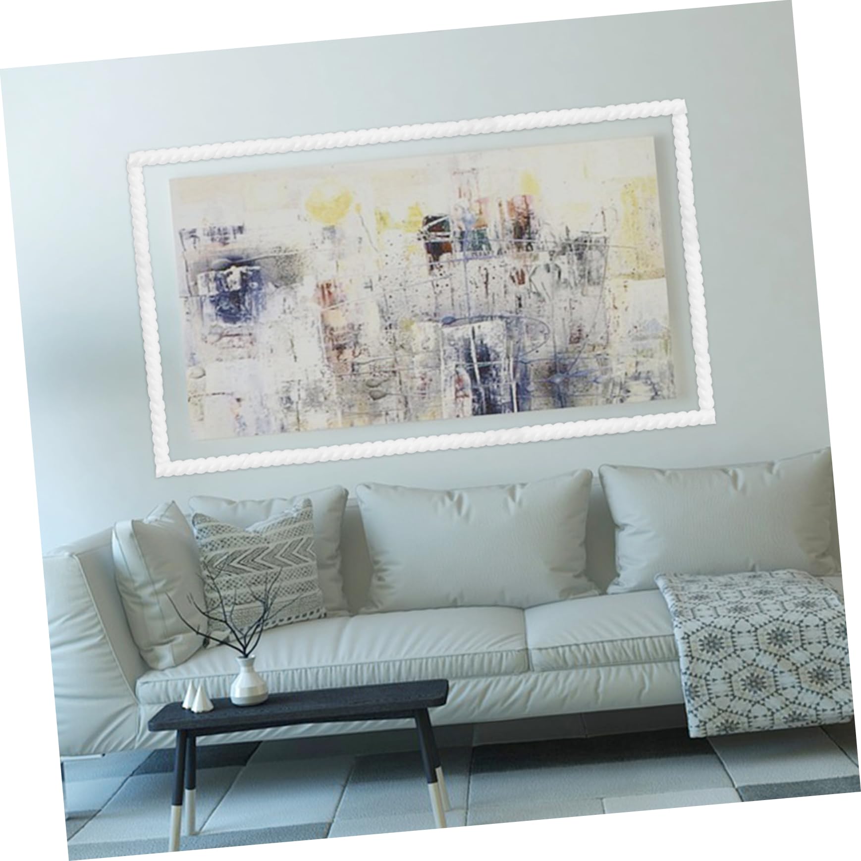 Moldura Adhesiva de Pvc Blanco para Borde y Pared Decorativa