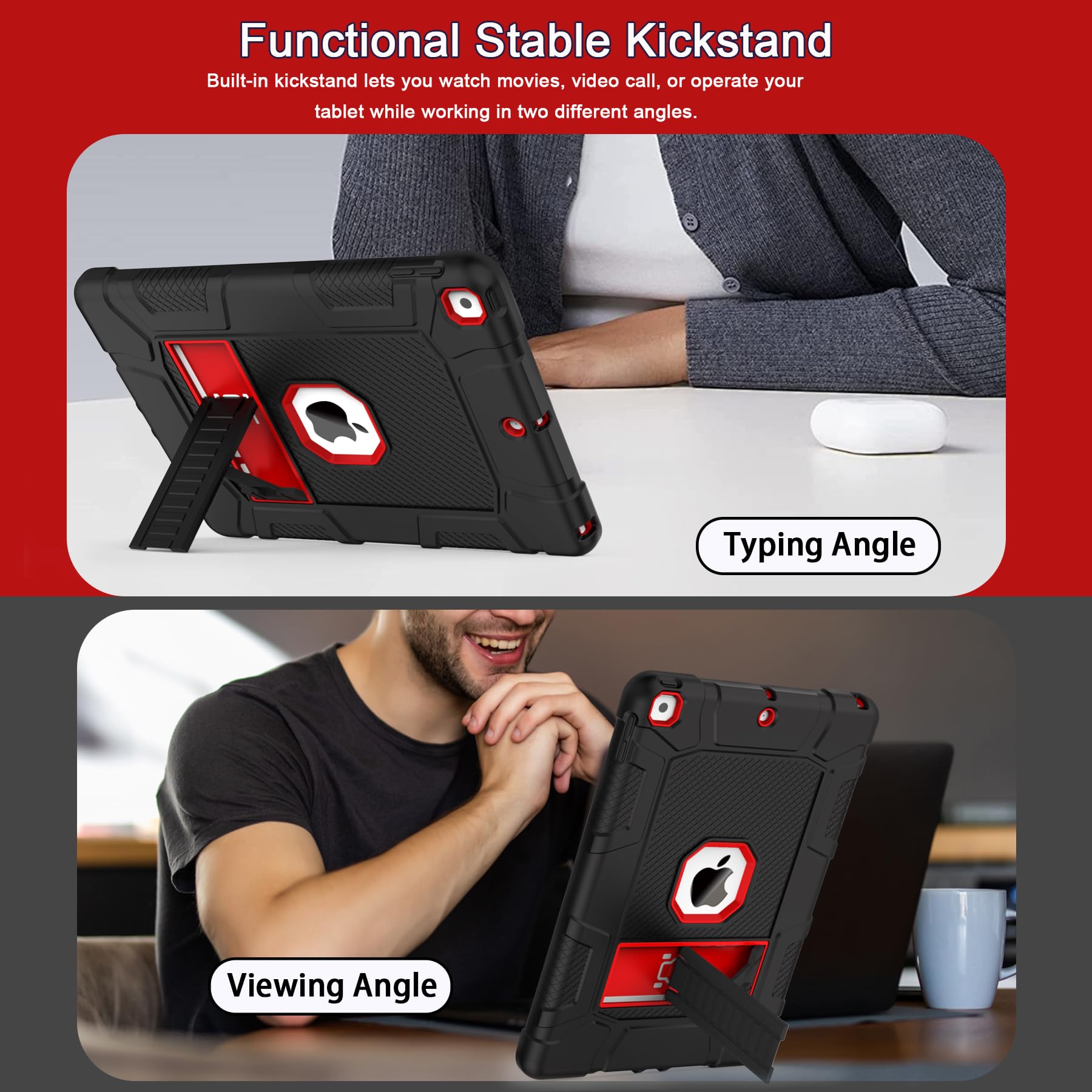 Amazon.com: Rantice iPad 10.2'' Case, Hybrid Shockproof Rugged
