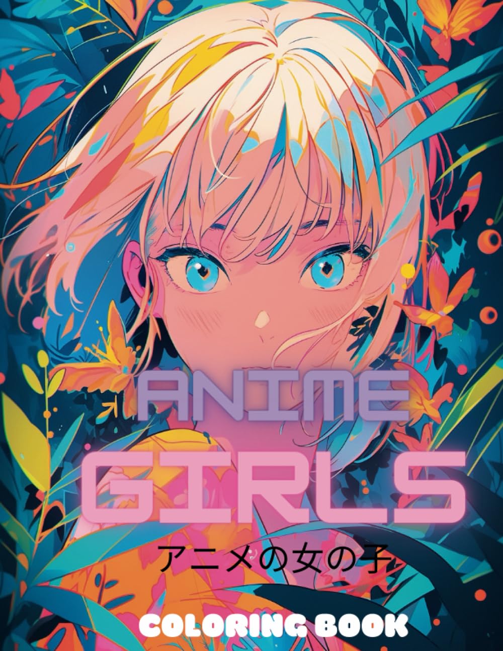 Buy Anime Girls Coloring Book: 50 Cute Anime Girls Coloring Pages for ...